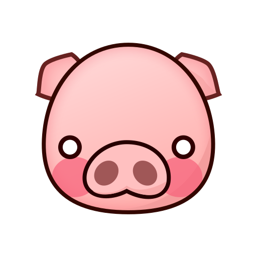 muso di maiale as rendered by emojidex