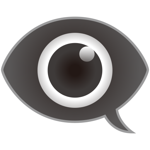 Auge in Sprechblase as rendered by emojidex