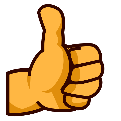 pouce vers le haut as rendered by emojidex