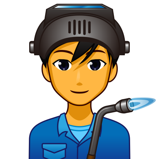 man factory worker as rendered by emojidex