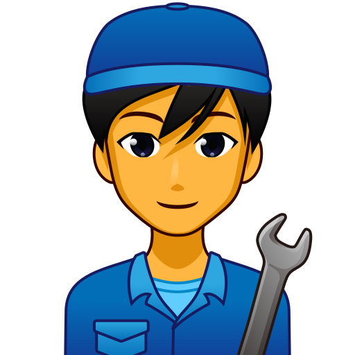 man mechanic as rendered by emojidex