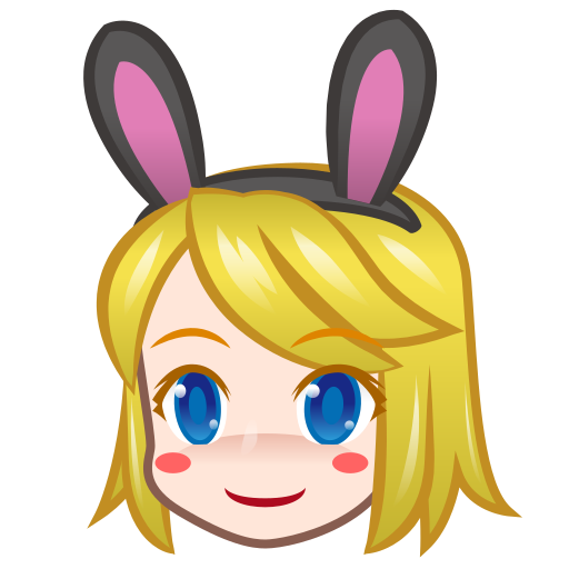 people with bunny ears: light skin tone as rendered by emojidex