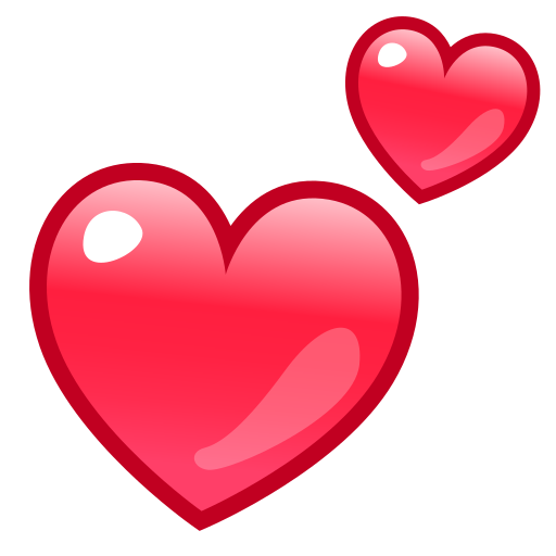 zwei Herzen as rendered by emojidex