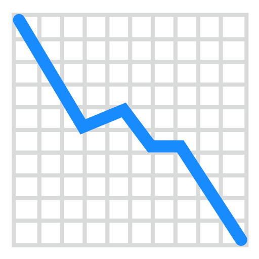 grafico con andamento negativo as rendered by emojidex