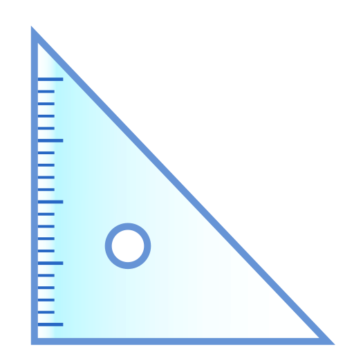 triangular ruler as rendered by emojidex