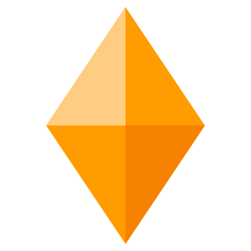 large orange diamond as rendered by emojidex