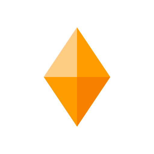 small orange diamond as rendered by emojidex