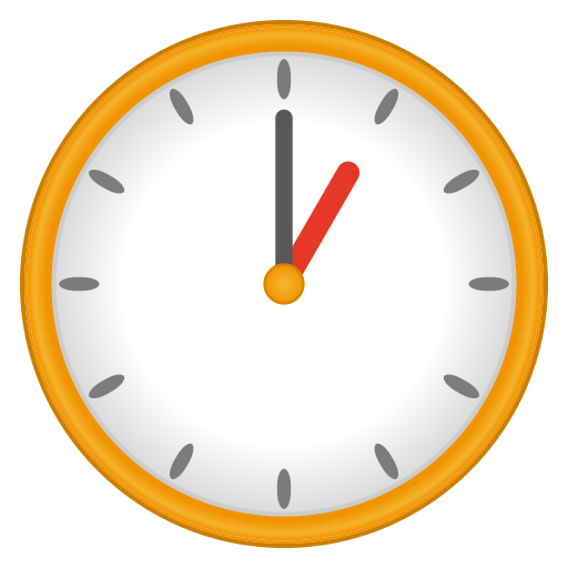 one o’clock as rendered by emojidex