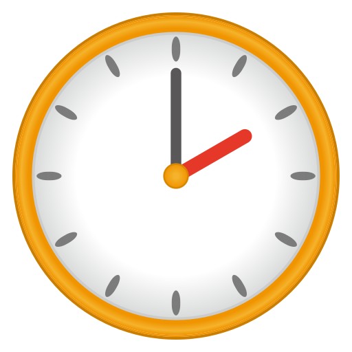 two o’clock as rendered by emojidex