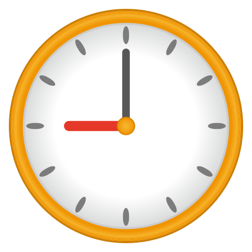 nine o’clock as rendered by emojidex