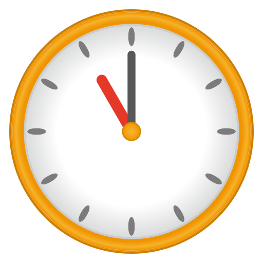 eleven o’clock as rendered by emojidex