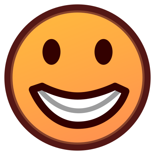 grinning face as rendered by emojidex