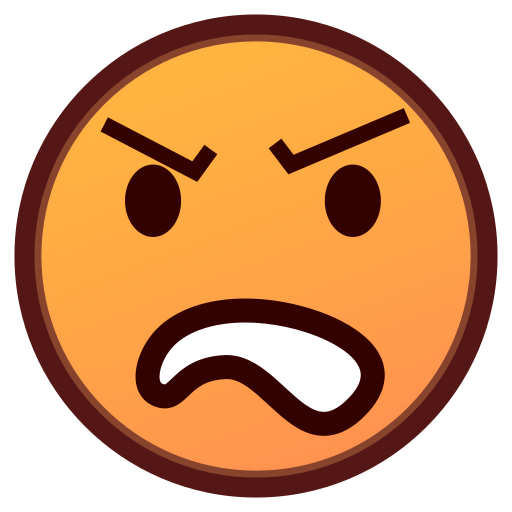visage en colère as rendered by emojidex