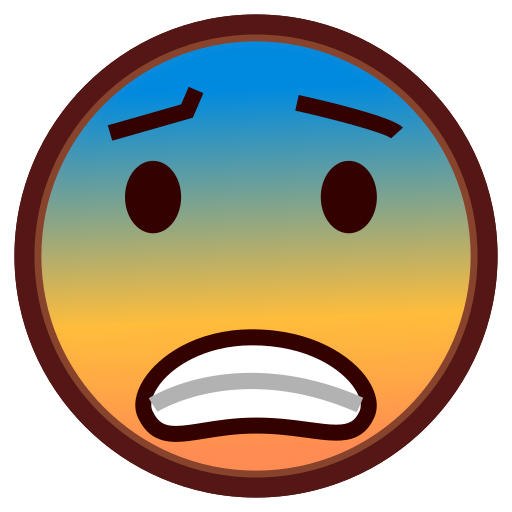 faccina impaurita as rendered by emojidex