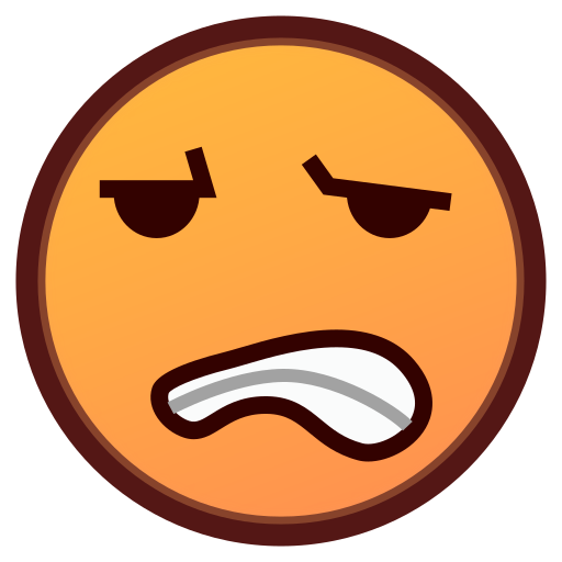 Grimassen schneidendes Gesicht as rendered by emojidex