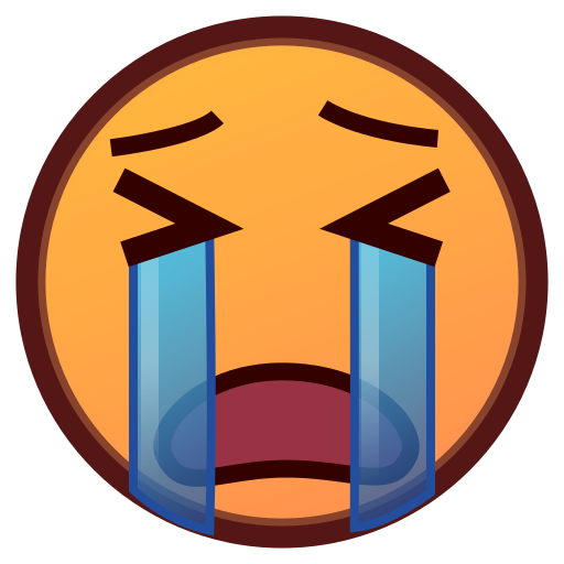 faccina disperata as rendered by emojidex
