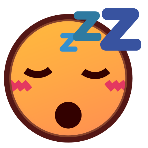 schlafendes Gesicht as rendered by emojidex