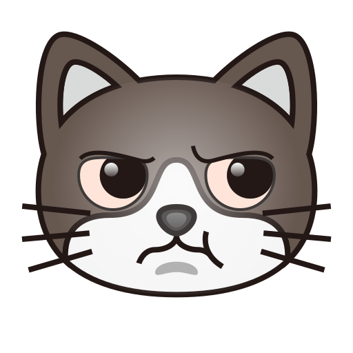 schmollende Katze as rendered by emojidex