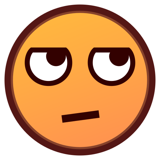 Face with Rolling Eyes as drawn by emojidex in 1.0.34