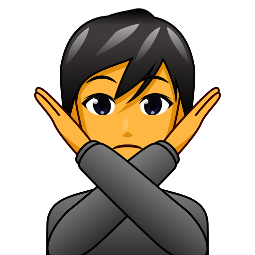 person gesturing NO as rendered by emojidex
