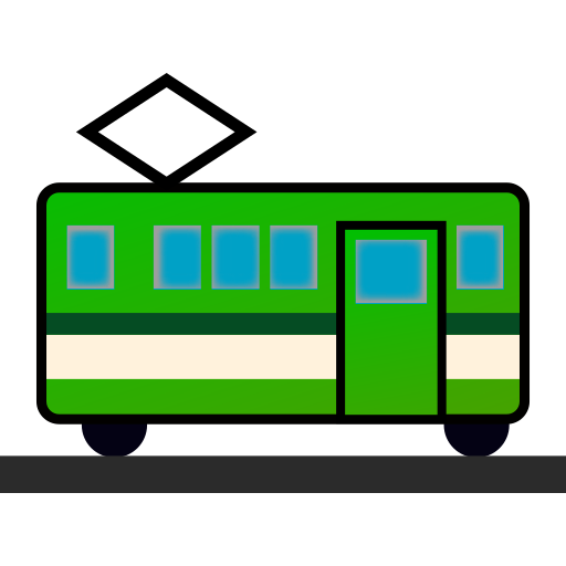 tram car as rendered by emojidex