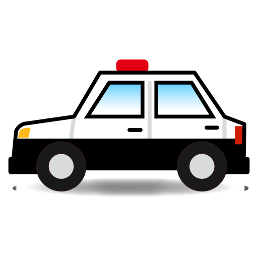 police car as rendered by emojidex