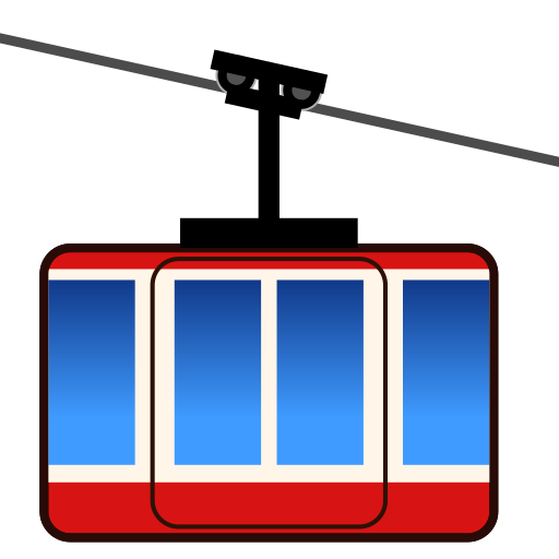 mountain cableway as rendered by emojidex