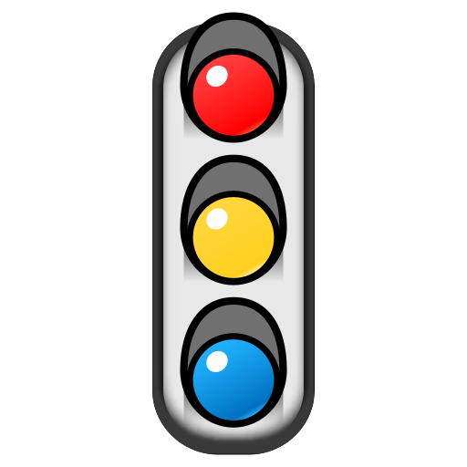 vertical traffic light as rendered by emojidex