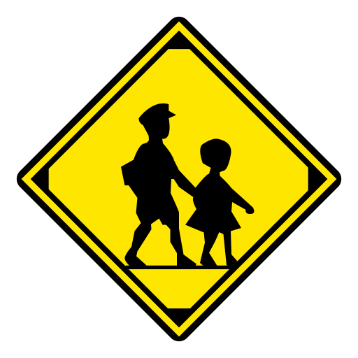 children crossing as rendered by emojidex