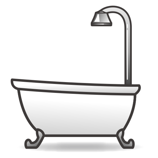 bathtub as rendered by emojidex