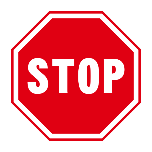 stop sign as rendered by emojidex