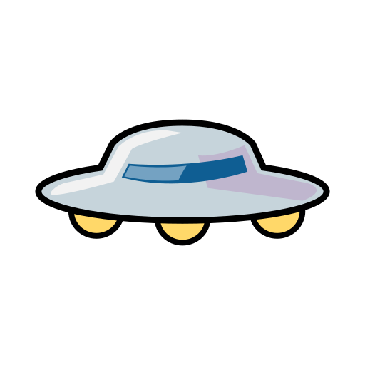 flying saucer as rendered by emojidex