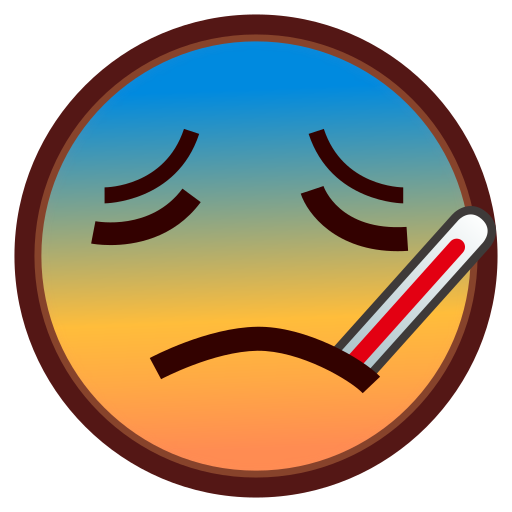 Face with Thermometer as drawn by emojidex in 1.0.34