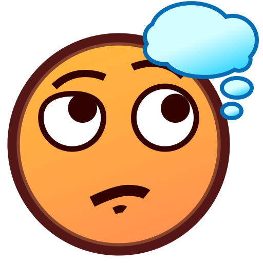 생각하는 얼굴 as rendered by emojidex
