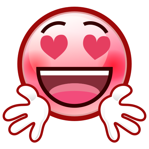 faccina che abbraccia as rendered by emojidex