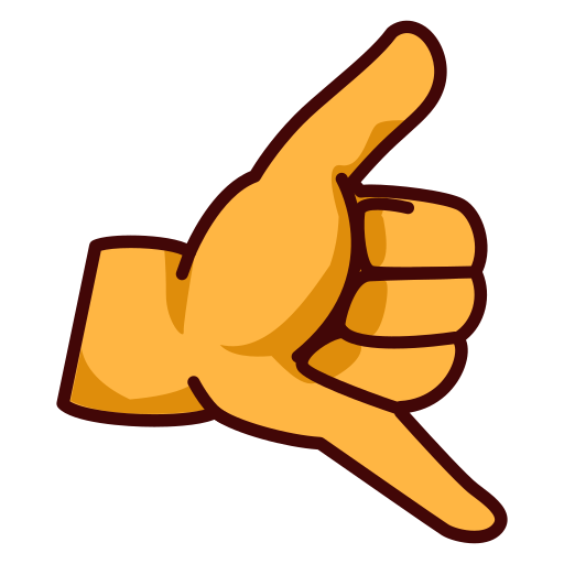 call me hand as rendered by emojidex