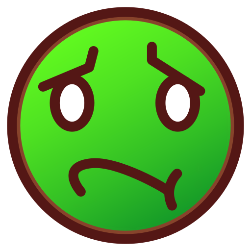 faccina nauseata as rendered by emojidex