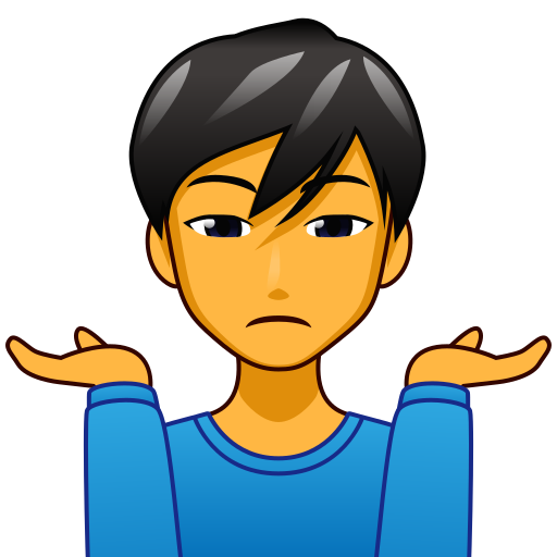 man shrugging as rendered by emojidex