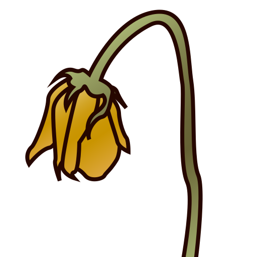 wilted flower as rendered by emojidex