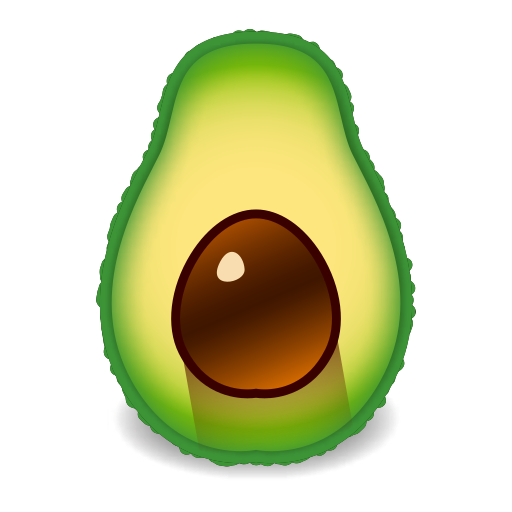 avocado as rendered by emojidex
