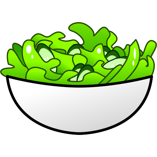 green salad as rendered by emojidex