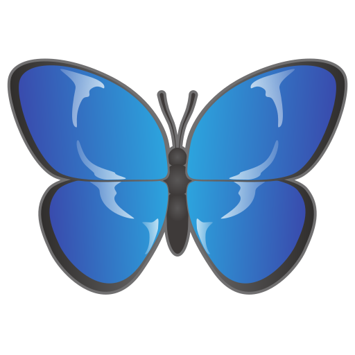 butterfly as rendered by emojidex