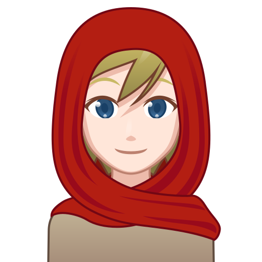 Woman with Headscarf: Light Skin Tone, the design in this release