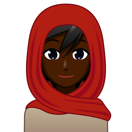 Woman with Headscarf: Dark Skin Tone, the design in this release