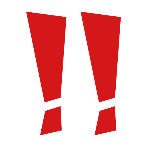 double exclamation mark as rendered by emojidex