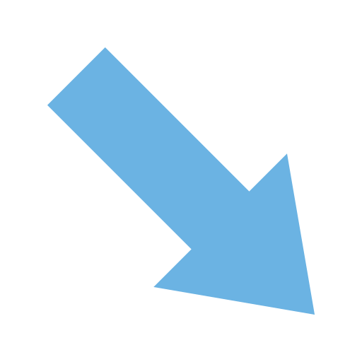 Pfeil nach rechts unten as rendered by emojidex