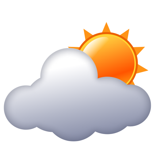 sol por trás das nuvens as rendered by emojidex