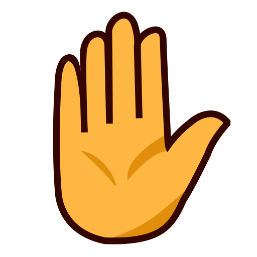 mano alzata as rendered by emojidex