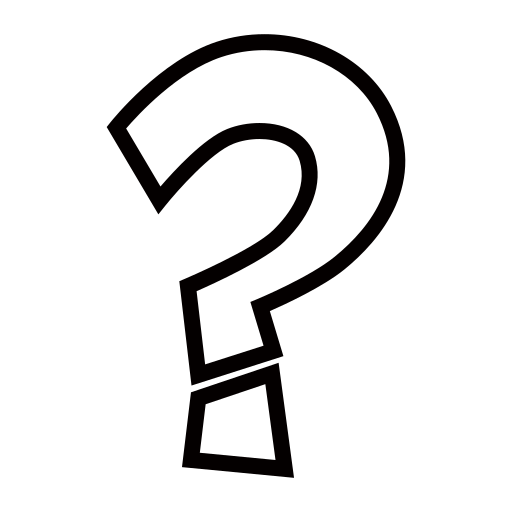 white question mark as rendered by emojidex