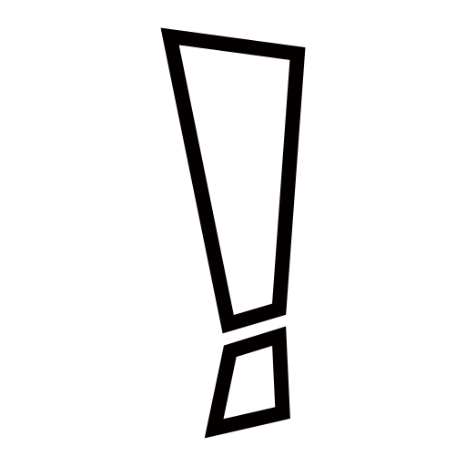 white exclamation mark as rendered by emojidex